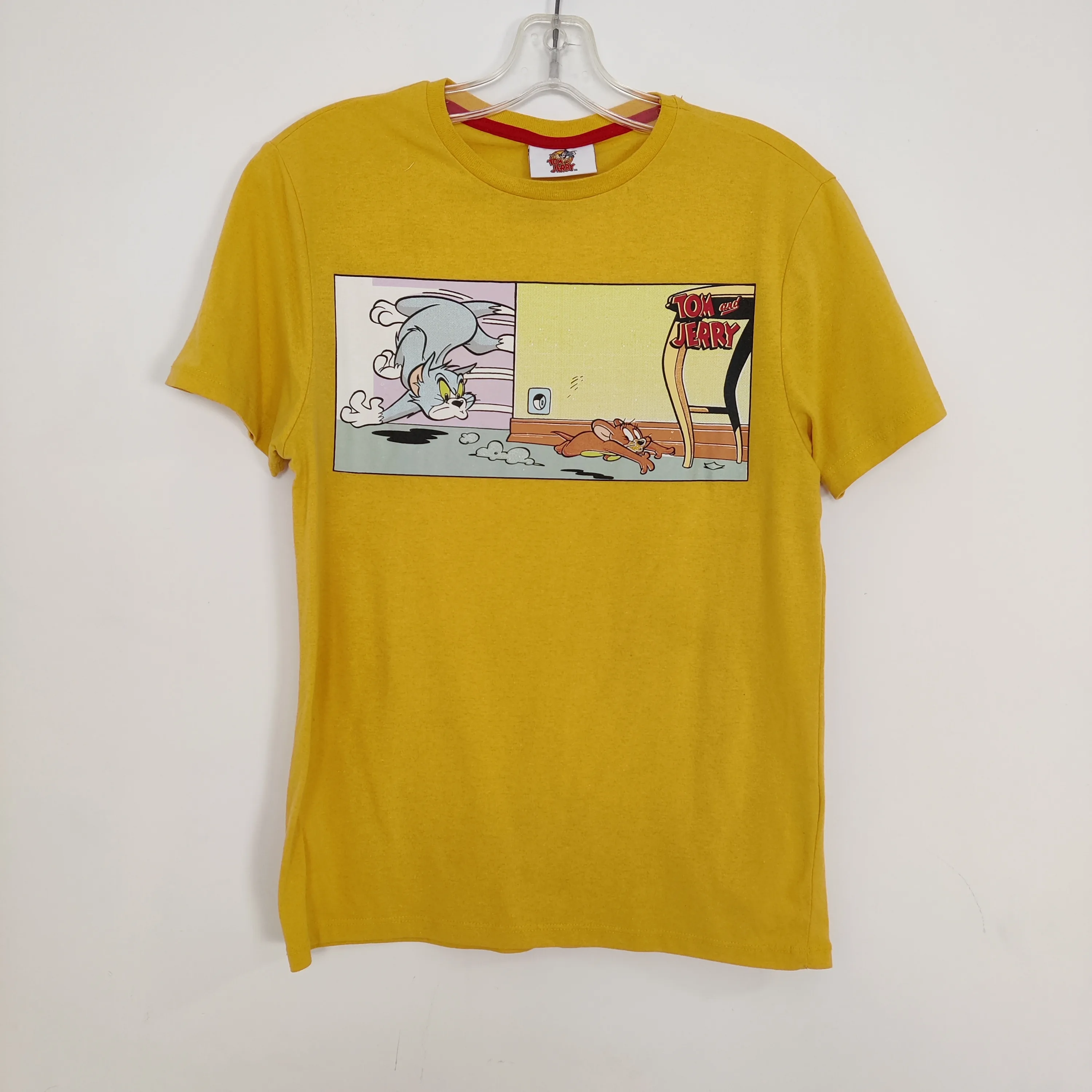 Vintage Tom & Jerry Yellow Tshirt Men's Size Small thumbnail
