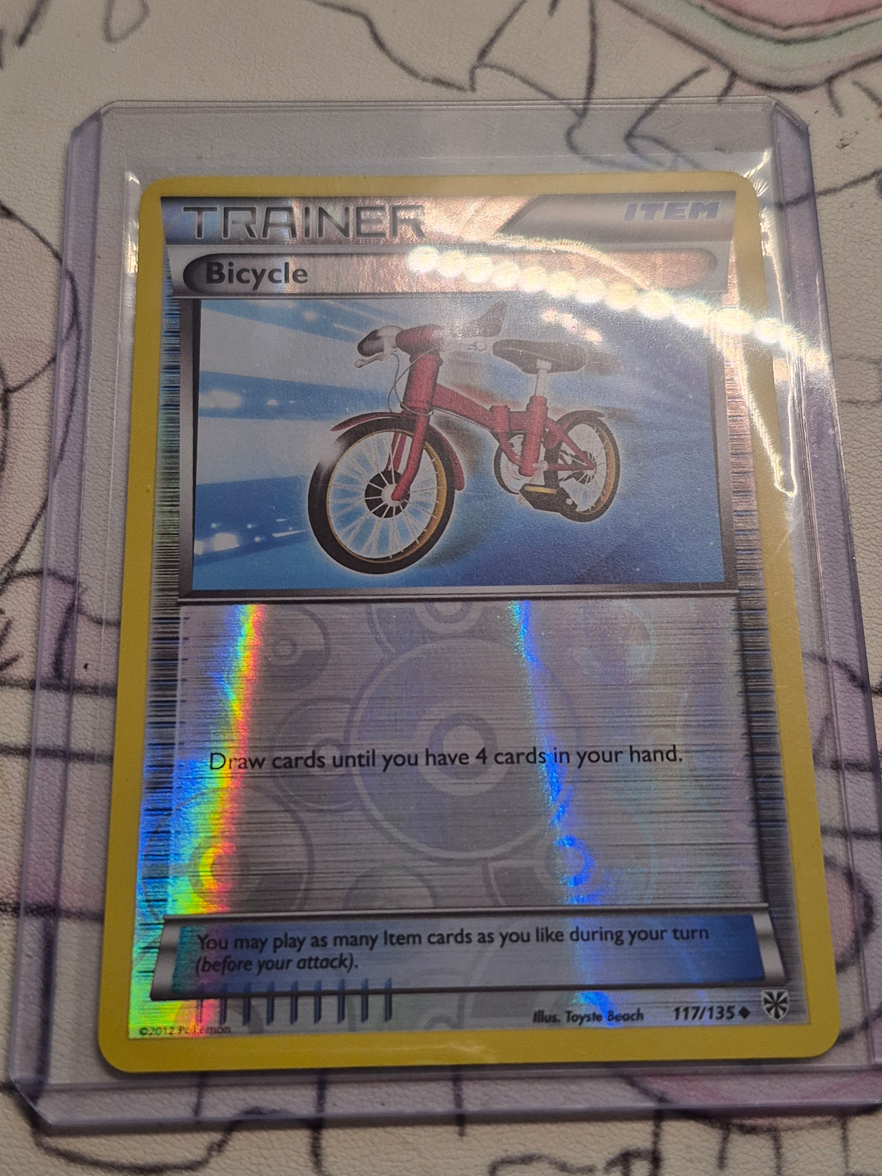 Bicycle 117/135 great condition holo pokemon card