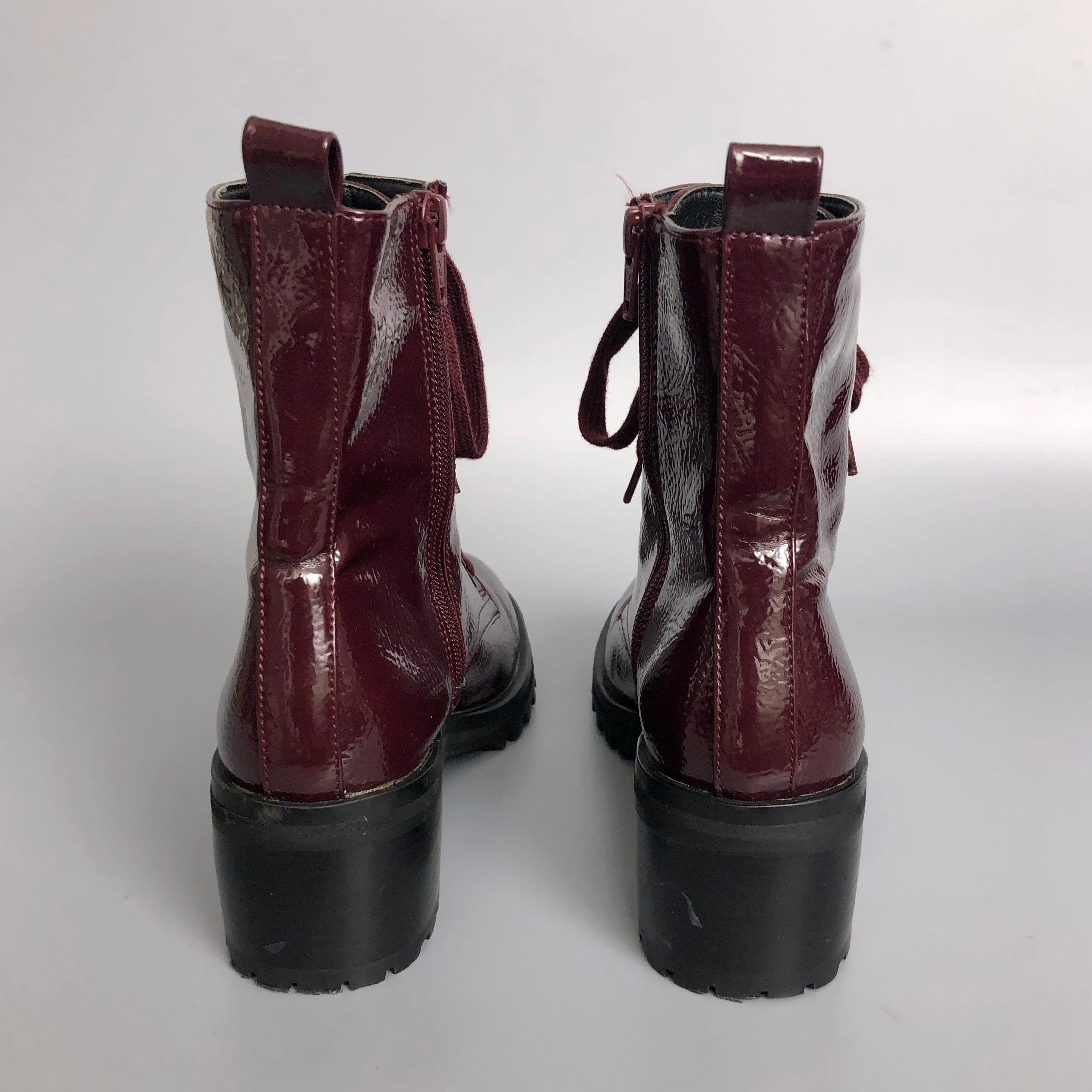 Women's Topshop Burgundy Boots (mismatched size!) image indicator(8)