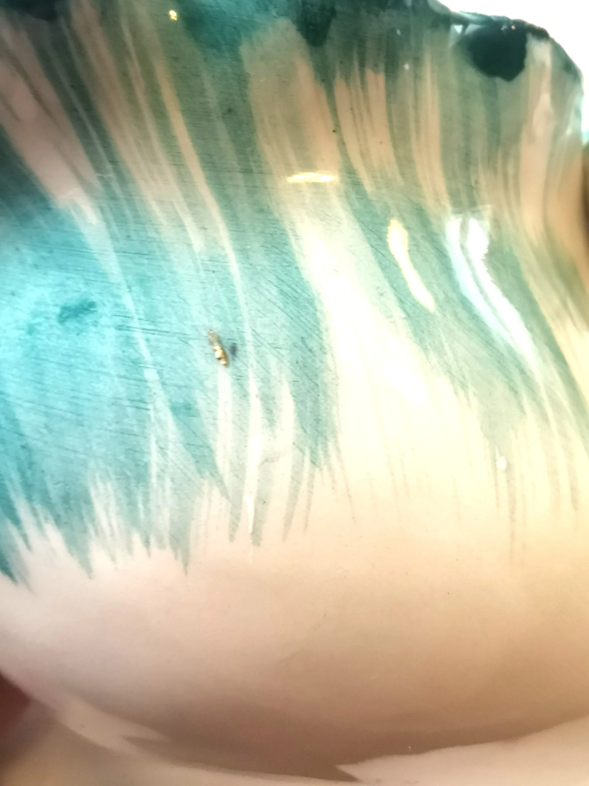 Italian Aqua and Gold Vintage Display Dish image indicator(8)