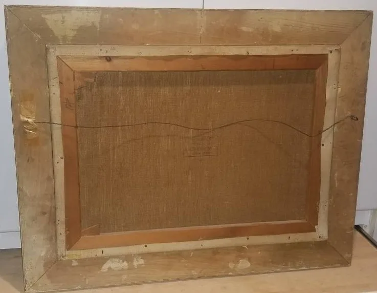 Alpine Glacier Oil Painting Signed F. Wreglesworth 20x30 c.1950s image indicator(8)