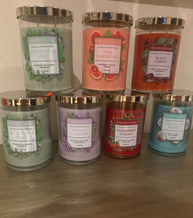 Colonial Candles- Premium Natural Soy Blend Wax Candles –NEW