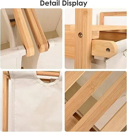 Bamboo Laundry Hamper Sorter Basket image indicator(3)