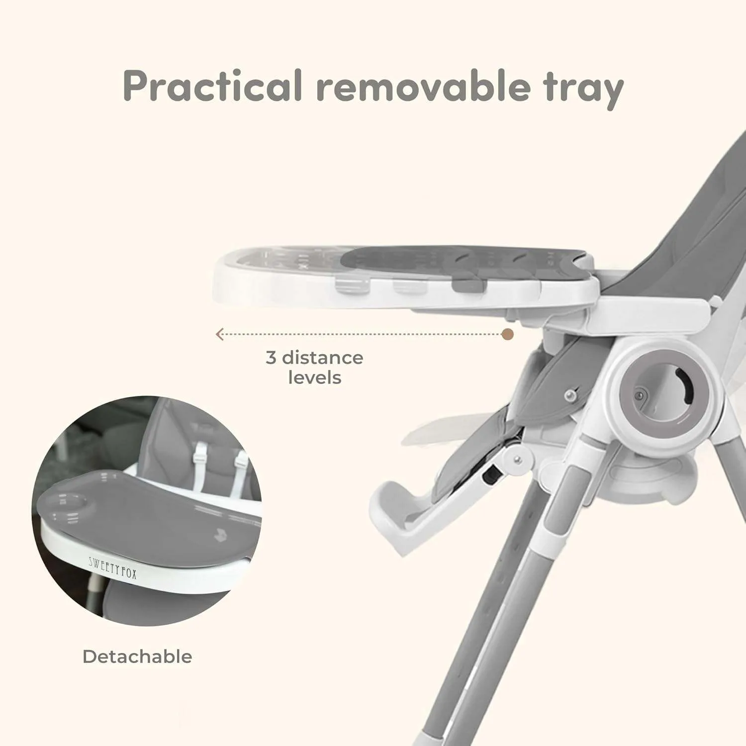 Sweety Fox Adjustable Baby High Chair image indicator(9)