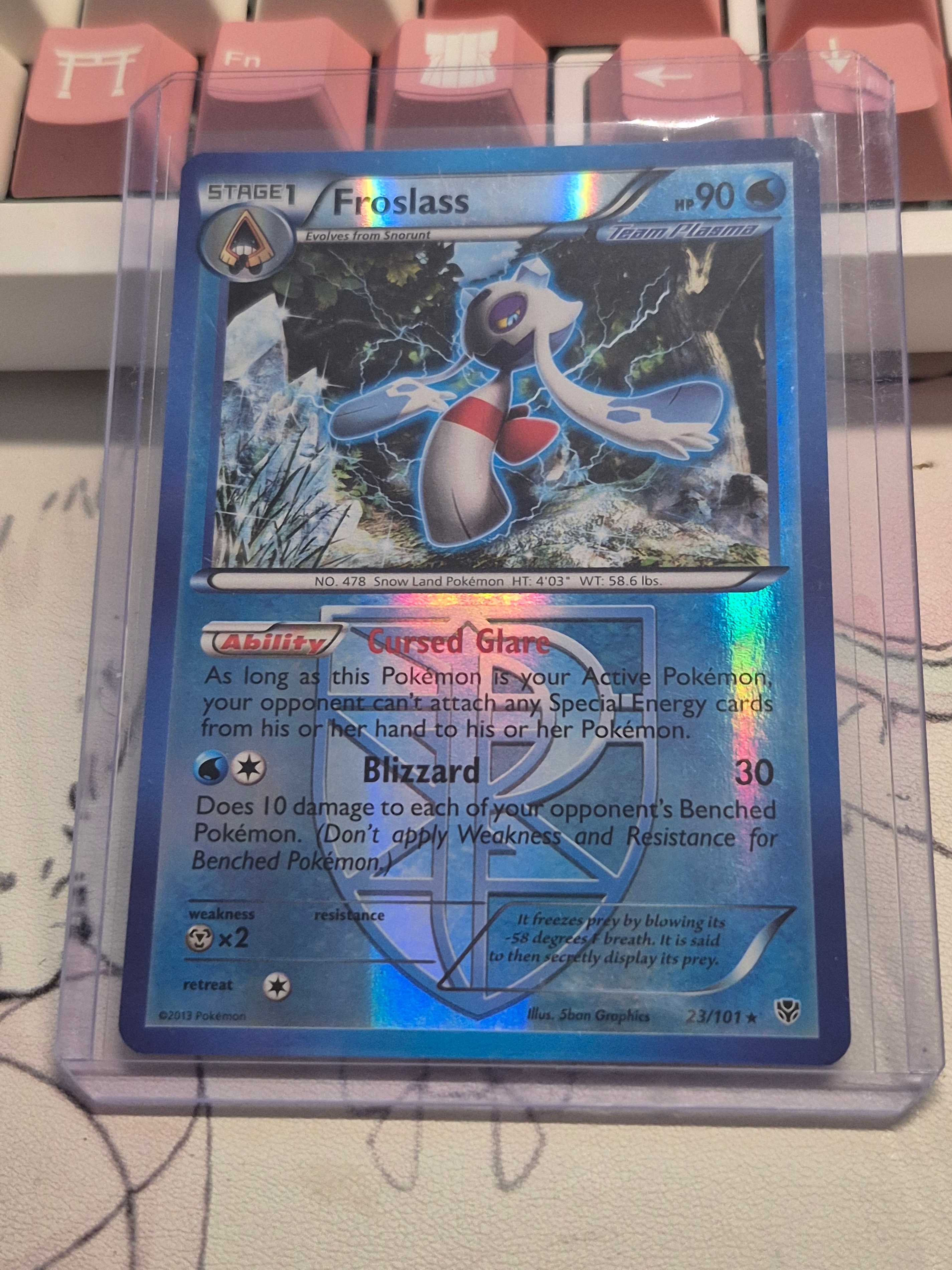 Reverse holo frosslass 23/101 good condition pokemon card