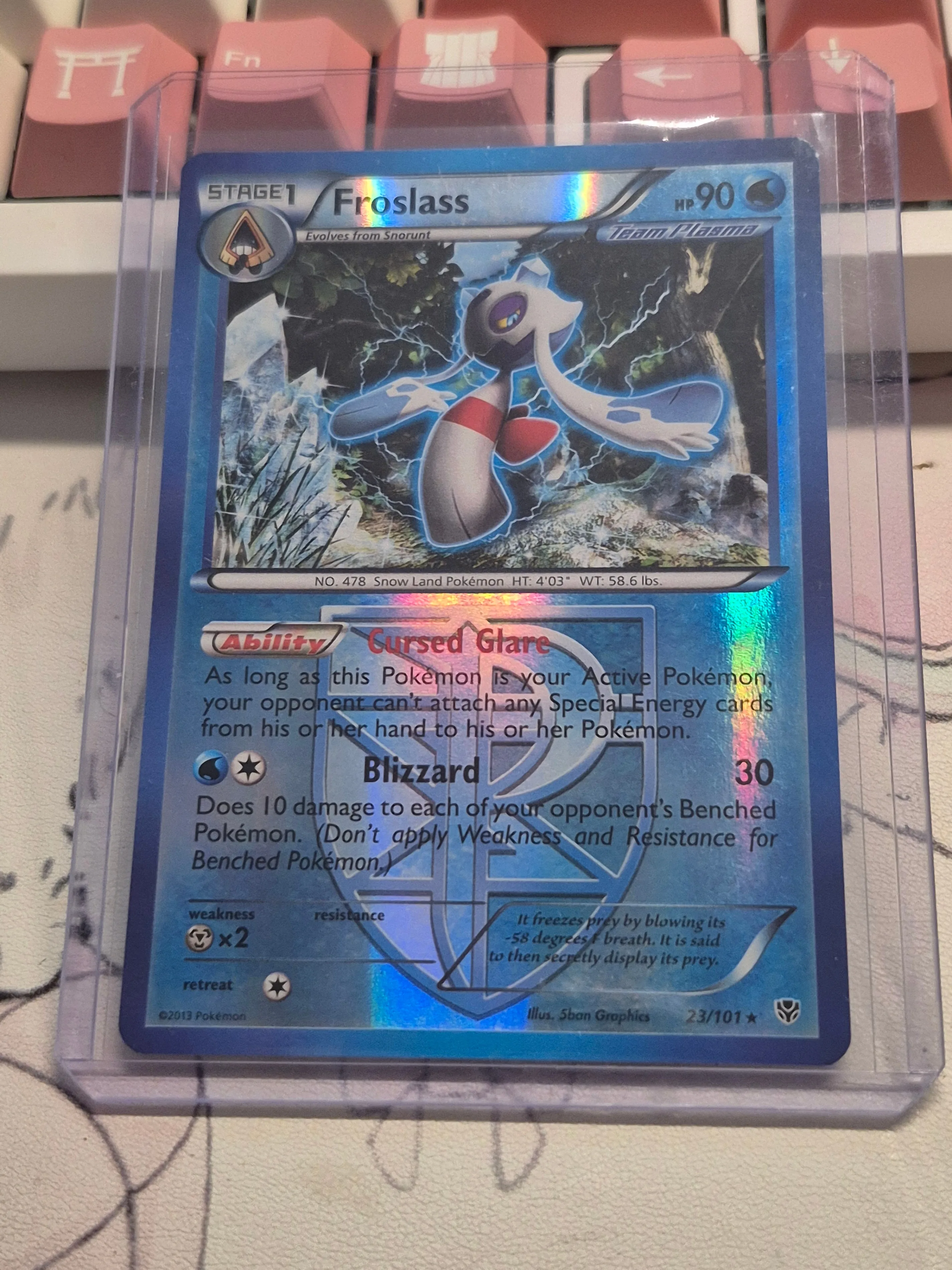 Reverse holo frosslass 23/101 good condition pokemon card thumbnail