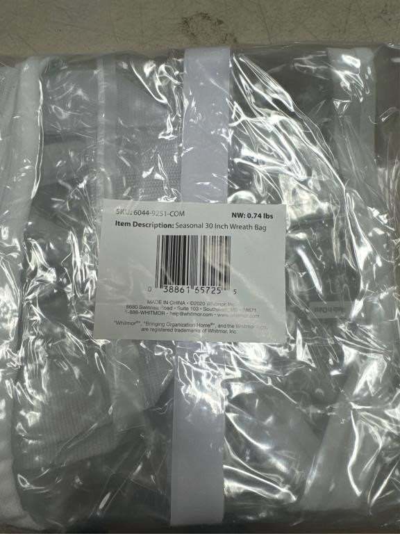 Whitmor Clear Wreath Storage Bag 30x30x8 in - photo 3