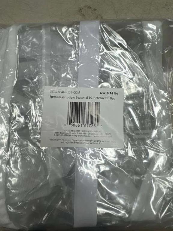 Whitmor Clear Wreath Storage Bag 30x30x8 in image indicator(3)