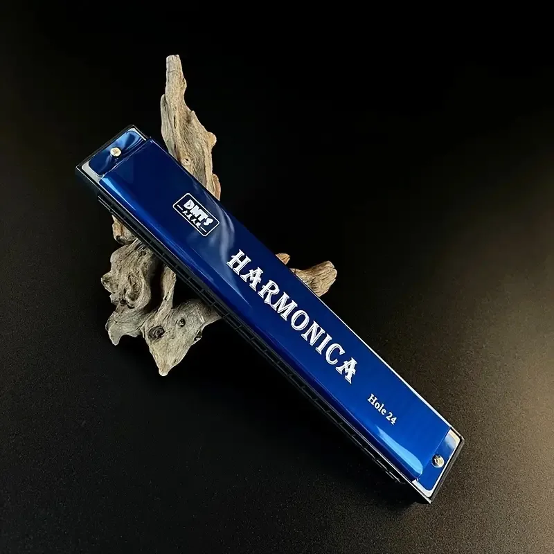 24-Hole Harmonica for Beginners Brand New Black, Red, Blue, Gold image indicator(5)