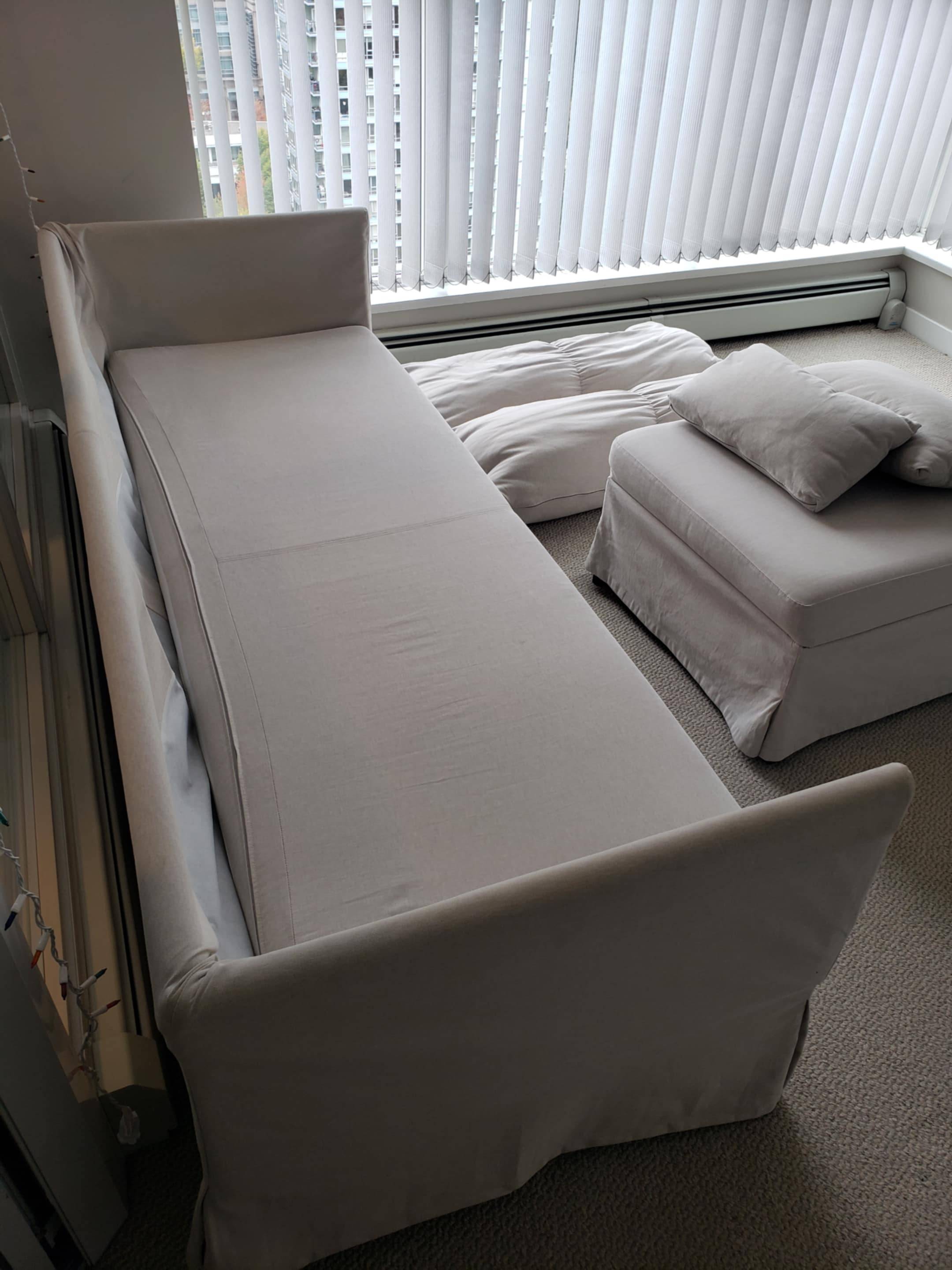 IKEA Sandbacken sofa with ottoman - photo 2
