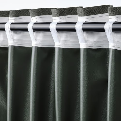 IKEA ROSENMANDEL Blackout curtains, 1 pair, dark green - photo 3