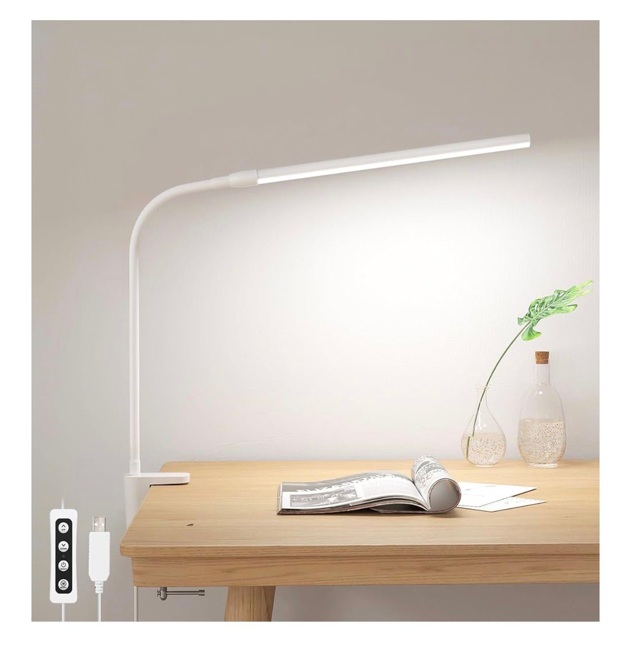 Lepro LED Clip-On Desk Lamp (White)