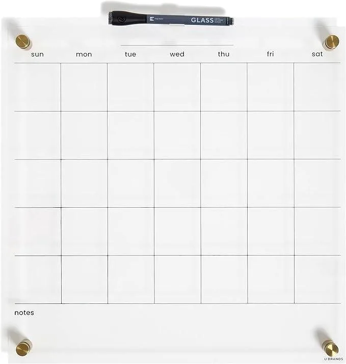 Wall-Mounted Acrylic & Gold Accent, Calendar Whiteboard image indicator(2)