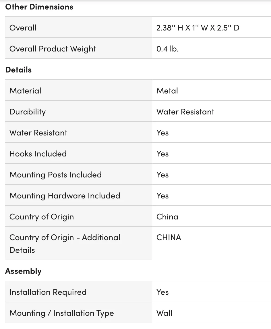 NEW IN BOX - 3 chrome bathroom towel/robe hooks image indicator(4)
