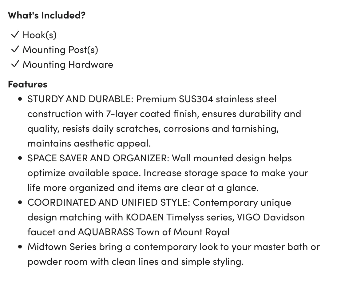 NEW IN BOX - 3 chrome bathroom towel/robe hooks image indicator(3)