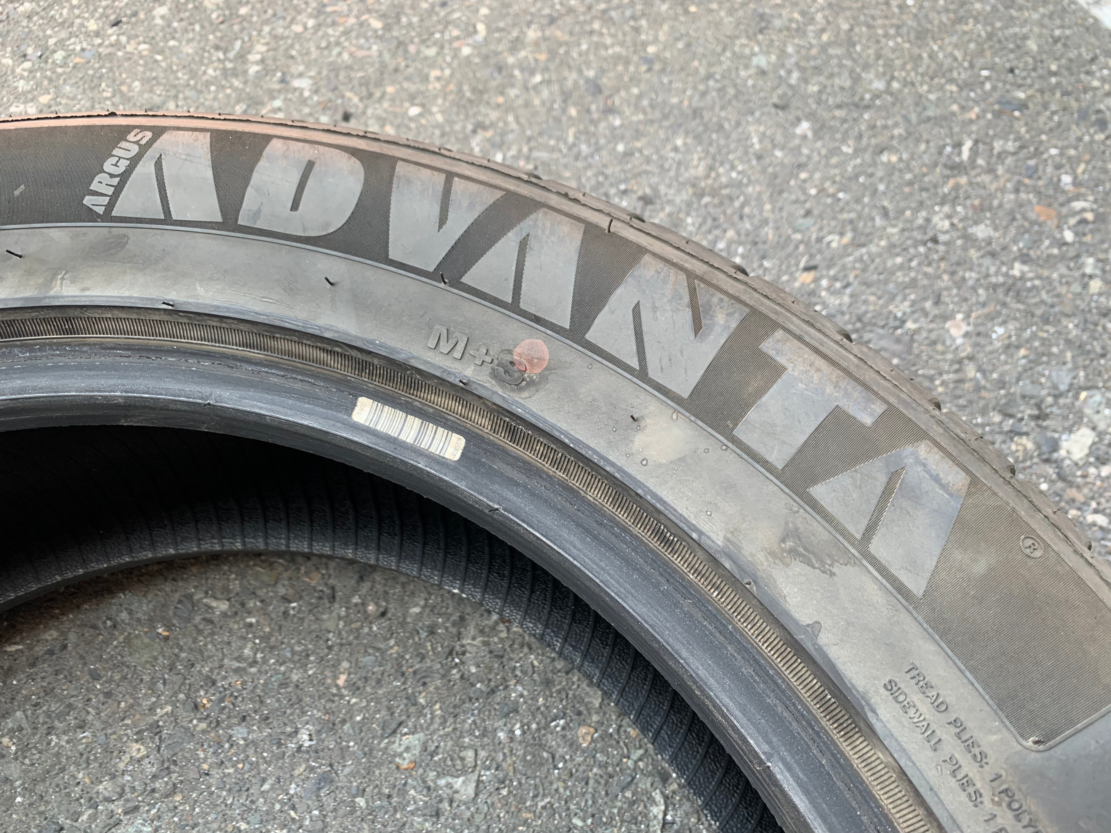 1 X single 245/50/20 M+S 102V Argus Advanta hpz-02 w 90% tread - photo 5