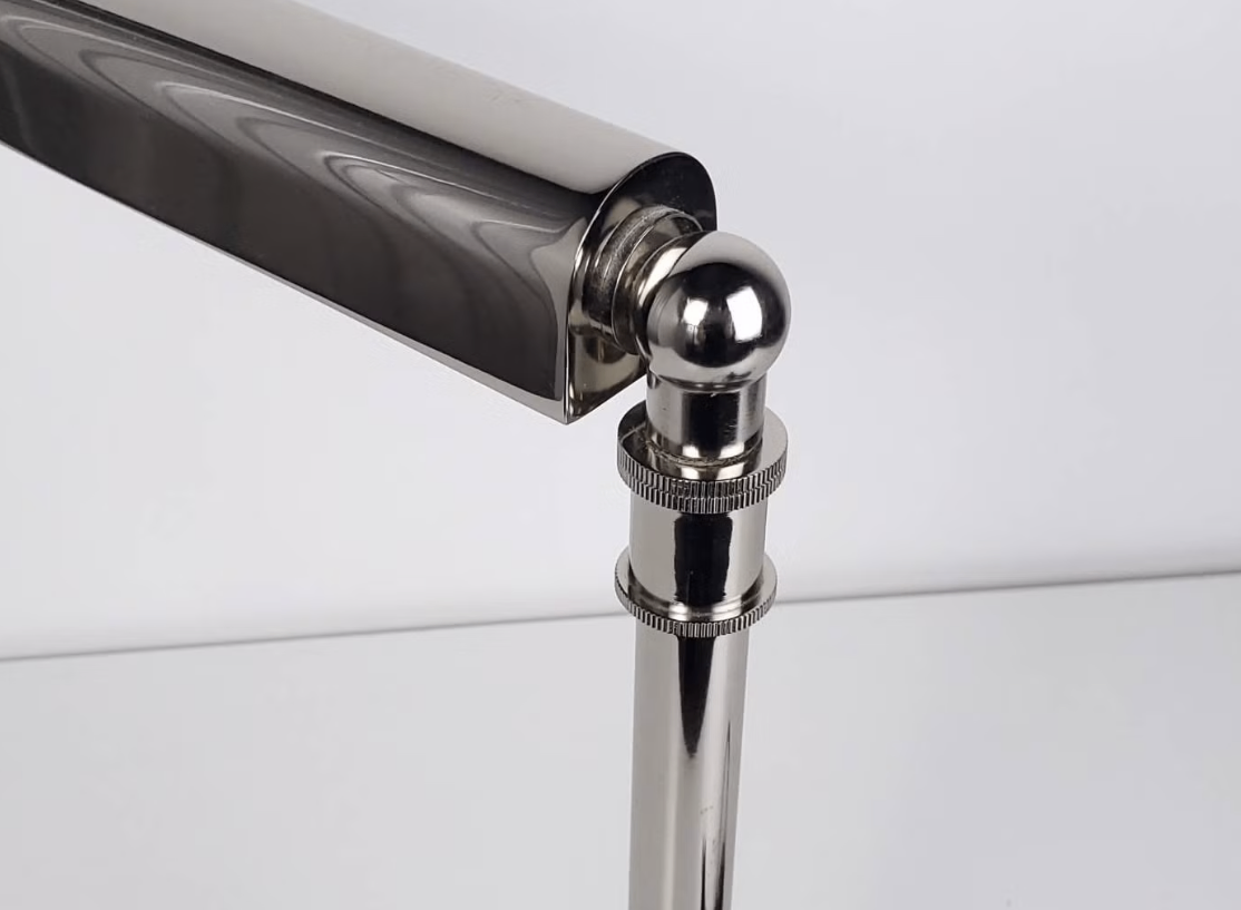 Vintage Polished Nickel Slimline Desk Lamp - photo 4