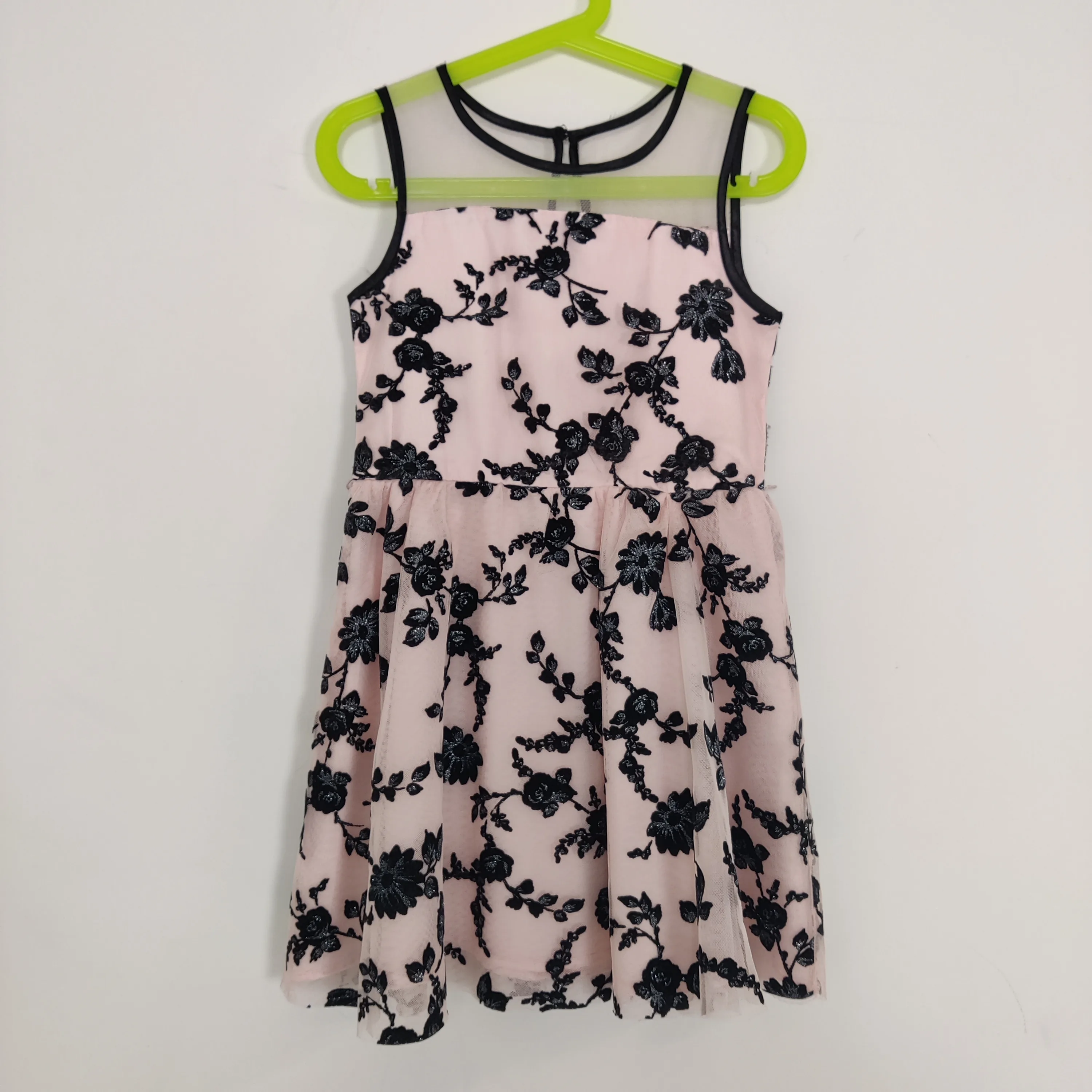 The Children's Place Girl's Pink and Black Floral Dress thumbnail