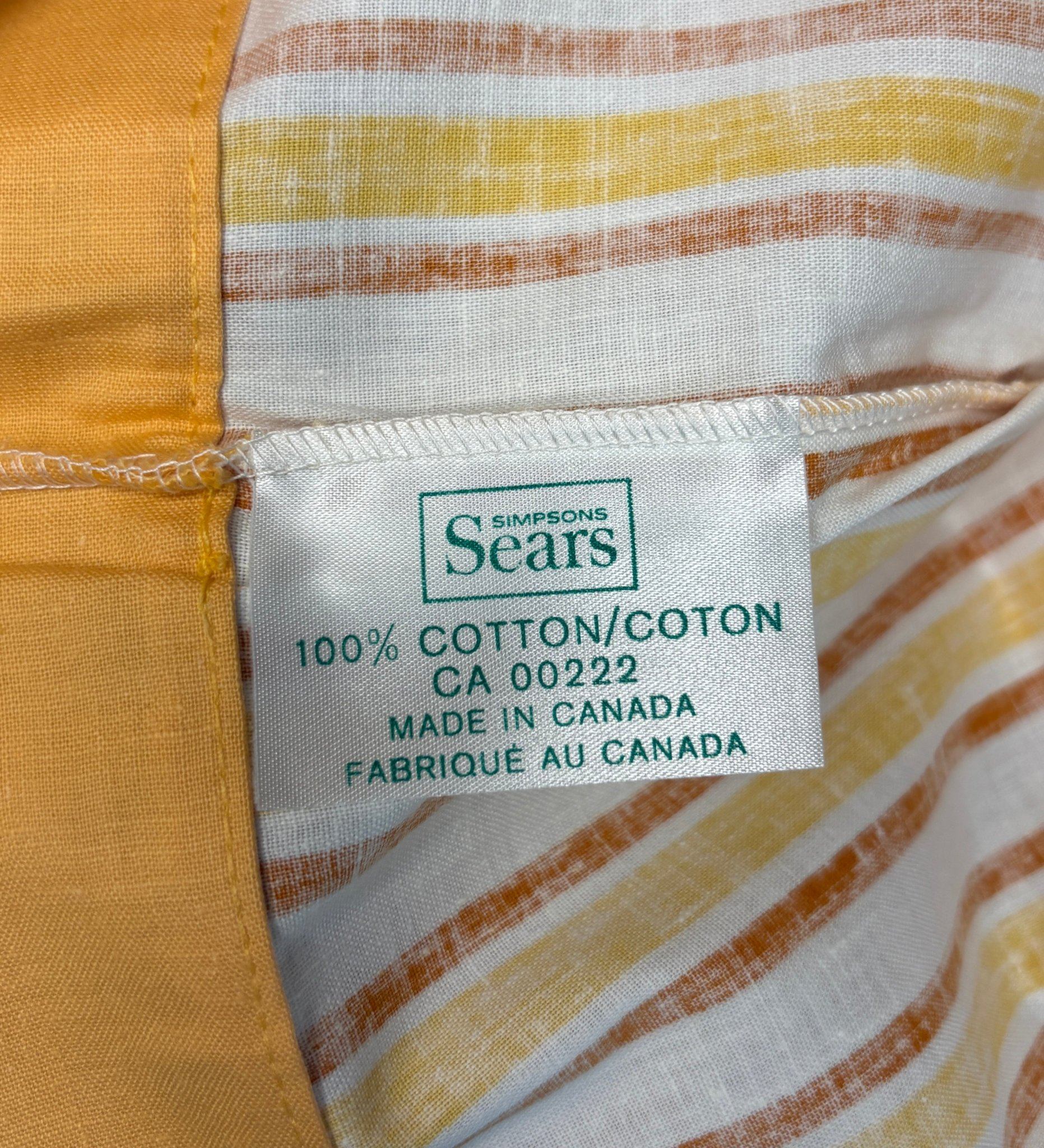 Simpsons Sears Canada Orange Stripe Cotton Queen Pillowcases - photo 5