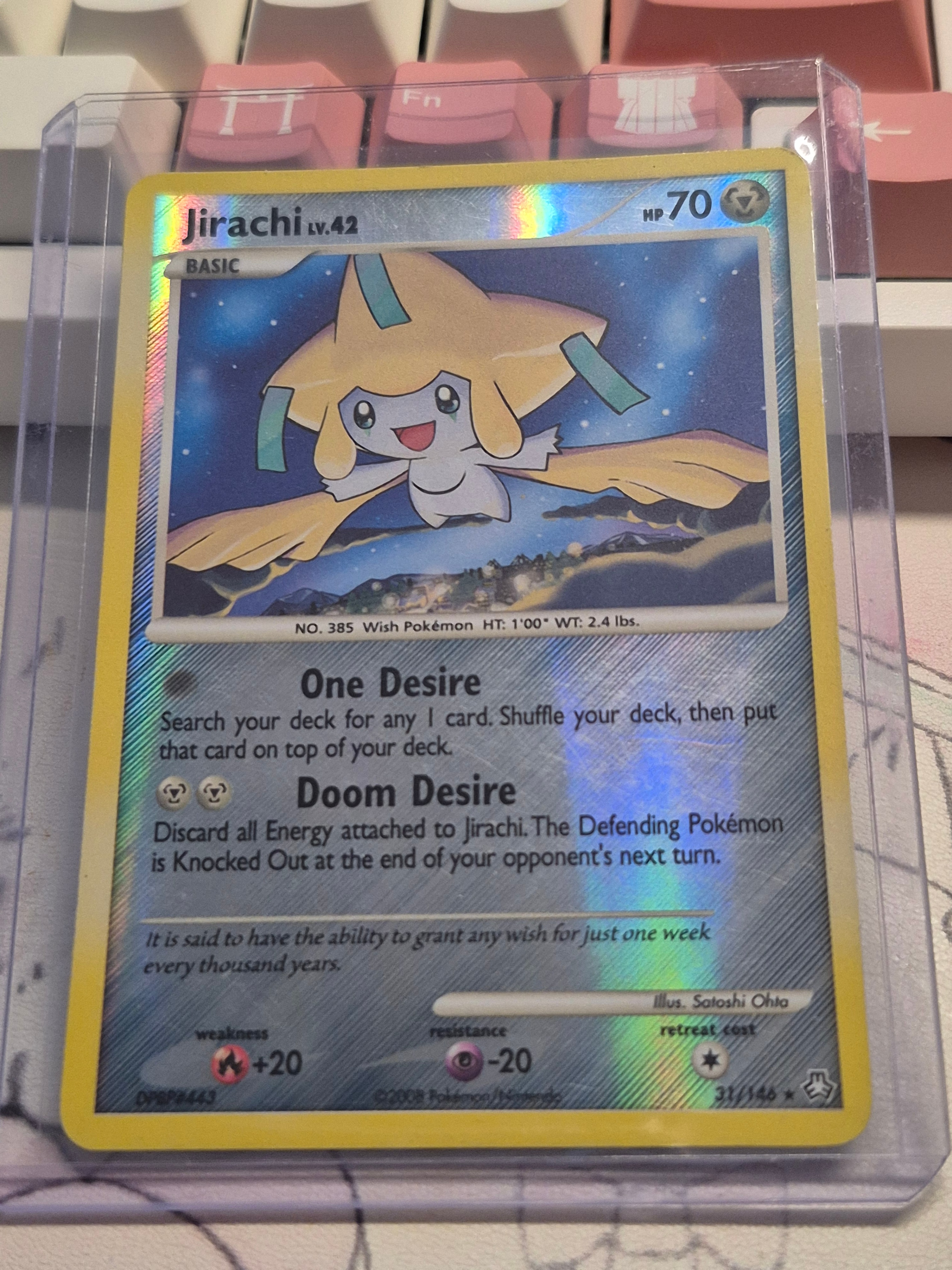 Reverse holo Jirachi 31/146 pokemon cards