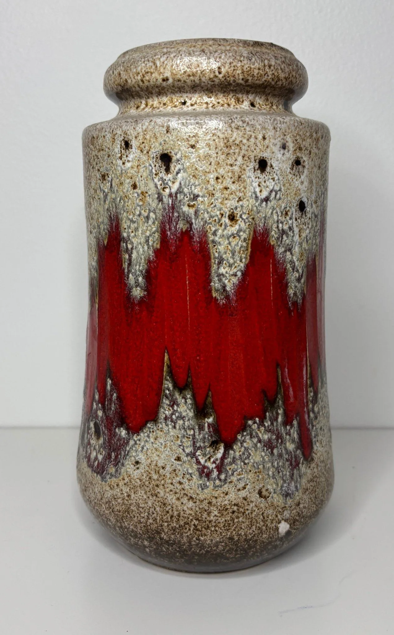 Vintage Scheurich Keramik Lora West German Pottery Lava Vase image indicator(2)