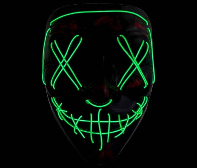 LED Neon Mask Green – Xmas & New Year Party - photo 2