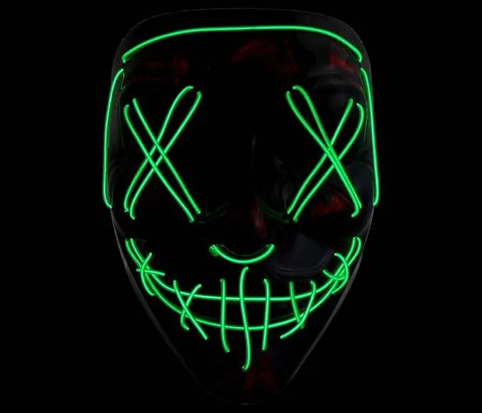 LED Neon Mask Green – Xmas & New Year Party image indicator(2)