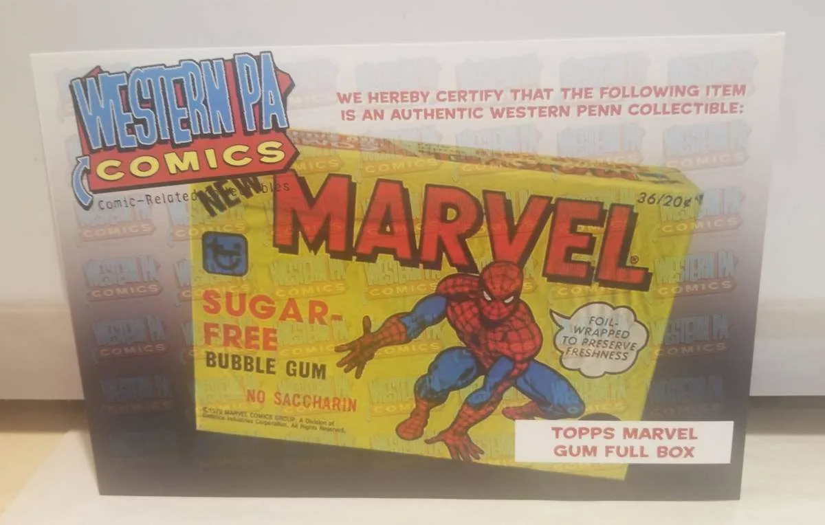 1978 Topps Marvel Sealed Gum Box – Spider-Man Art Pedigree Copy image indicator(2)