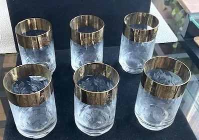 Bohemia Gold Rimmed Glasses, set of 6 image indicator(4)