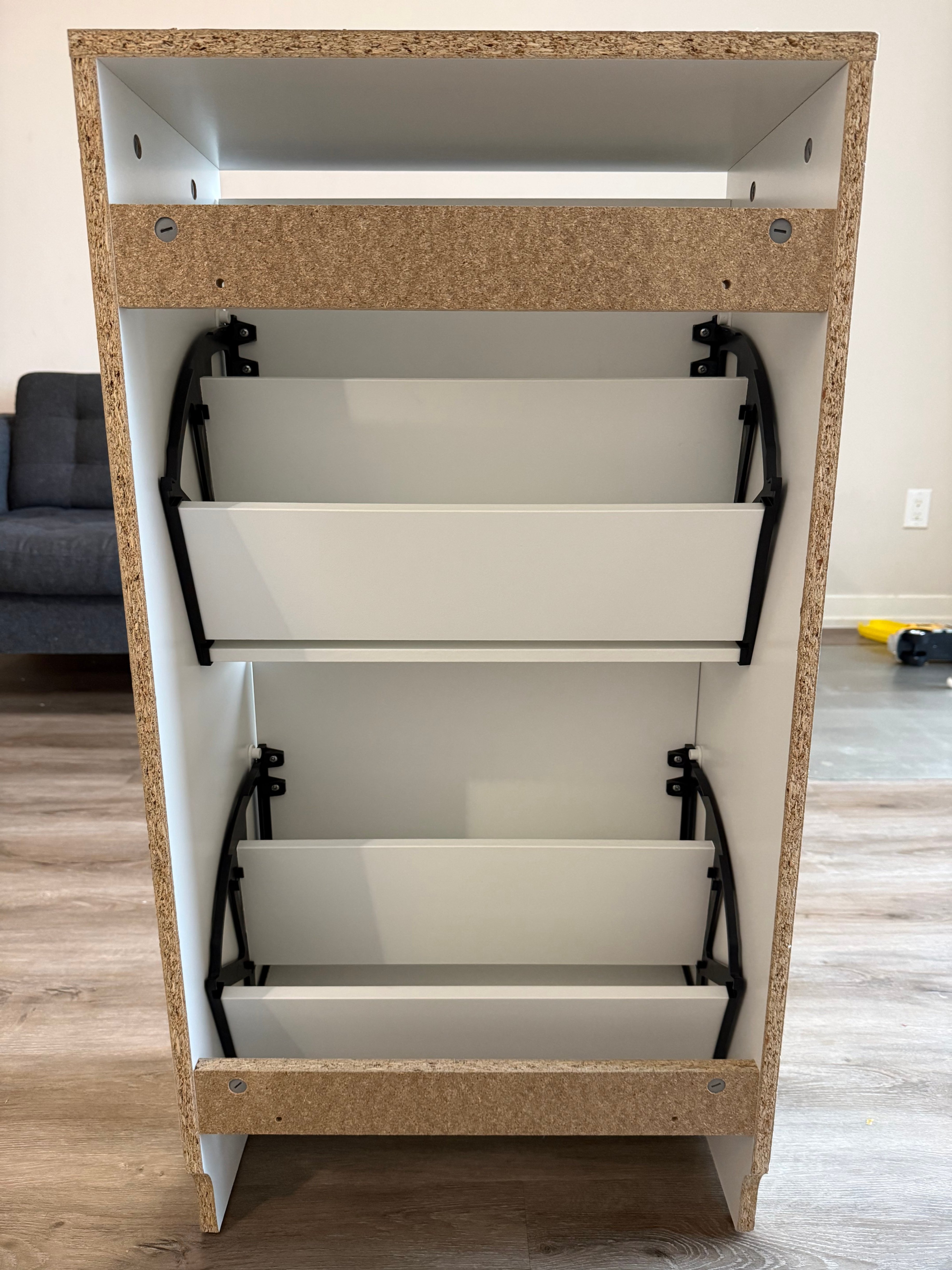 IKEA BISSA Shoe Cabinet - 2 Compartments - White - Like New - photo 4