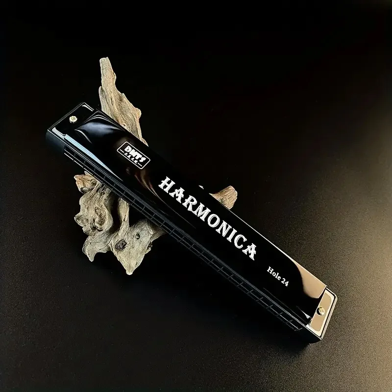 24-Hole Harmonica for Beginners Brand New Black, Red, Blue, Gold image indicator(2)