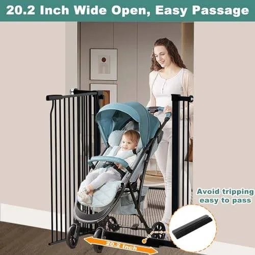 40.5" Extra Tall Baby Gate, 29.6"-32.5" Extra Wide Dog Pet Gate image indicator(7)