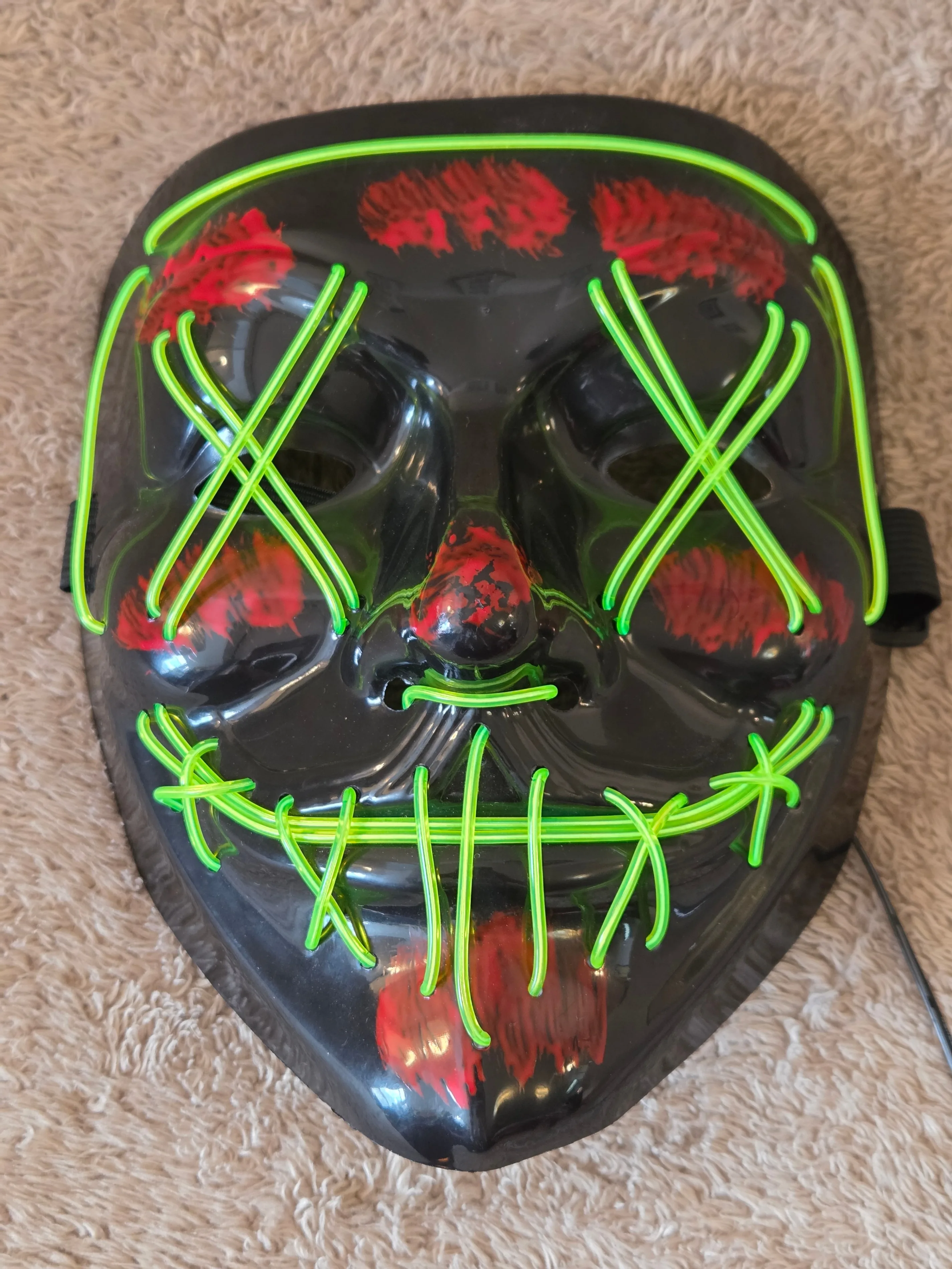 LED Neon Mask Green – Xmas & New Year Party