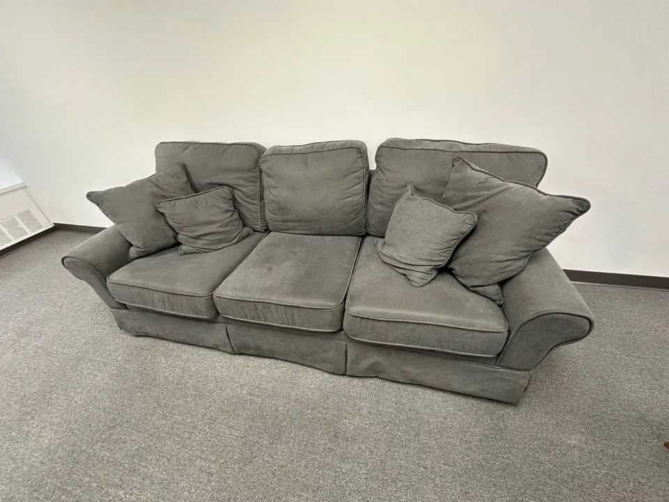 Grey 3-Seater Sofa/ Couch (Local Delivery Available) thumbnail