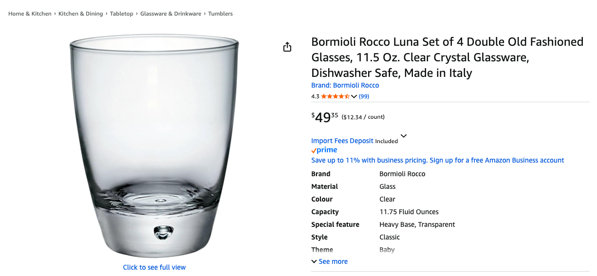 4 x Old Fashioned Glasses - photo 5
