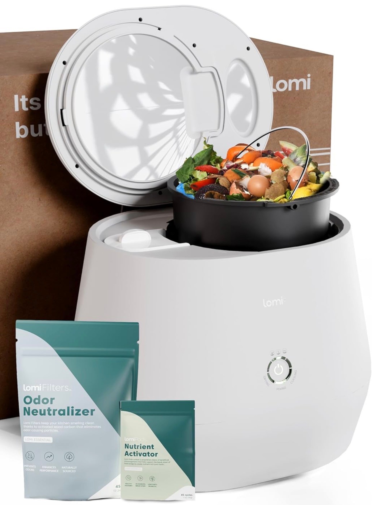 Lomi Smart Waste™ Electric Kitchen Composter Odor Free 3L Bucket