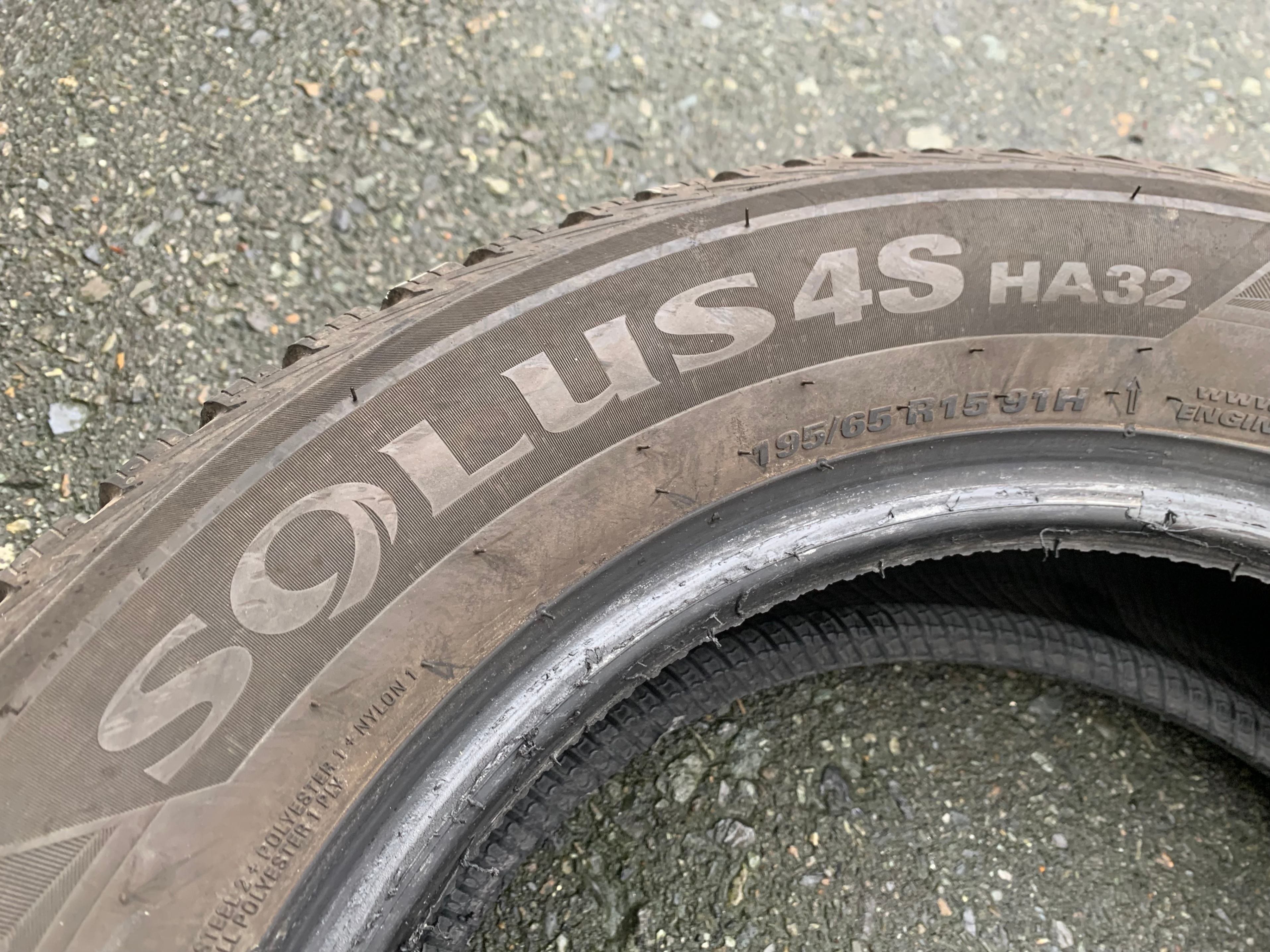 1 x single 195/65/15 91H M+S Kumho Solus 4S HA32 with 90% tread - photo 5