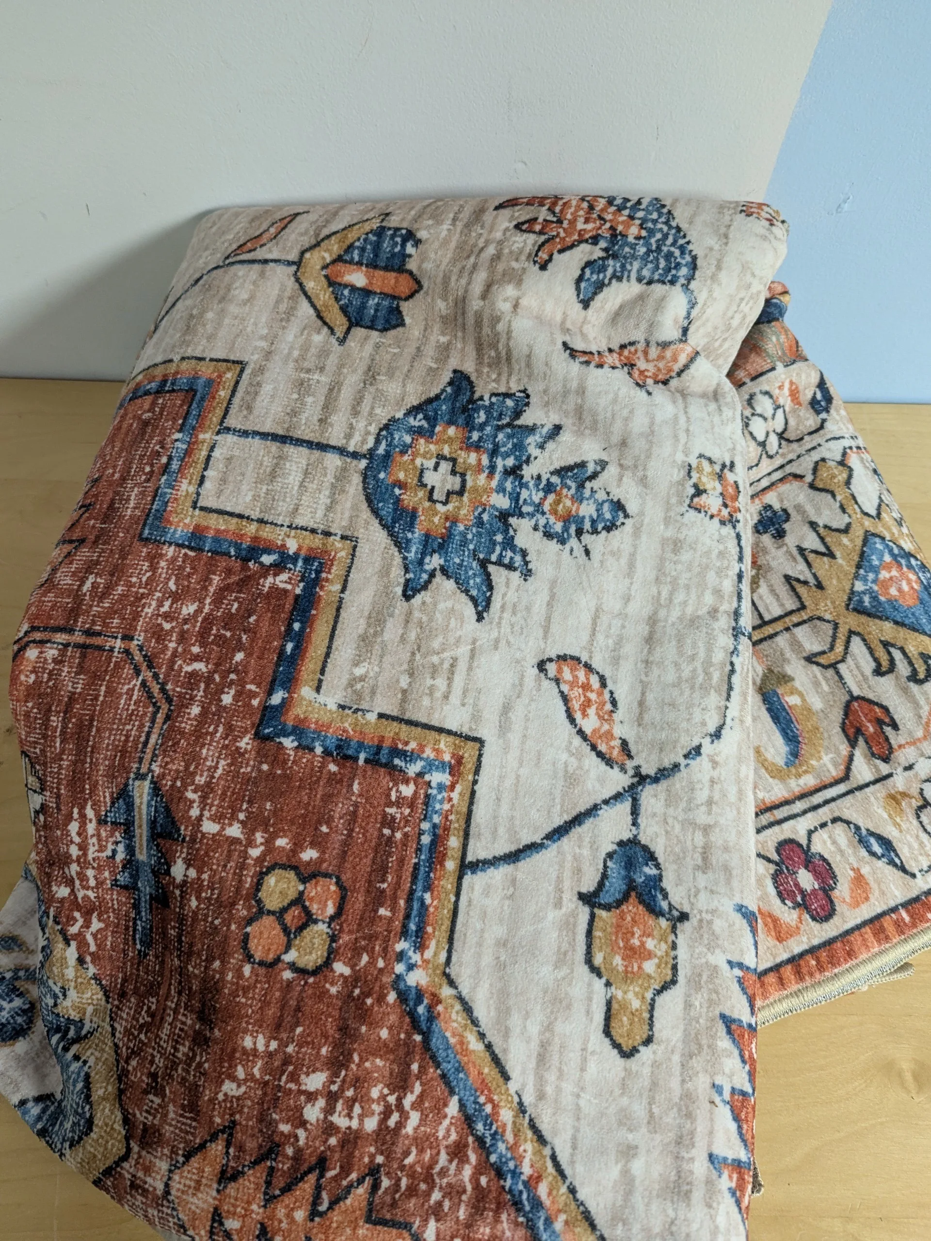 Aopota Washable Area Rug - 8x10, Low Pile, Distressed Boho image indicator(5)