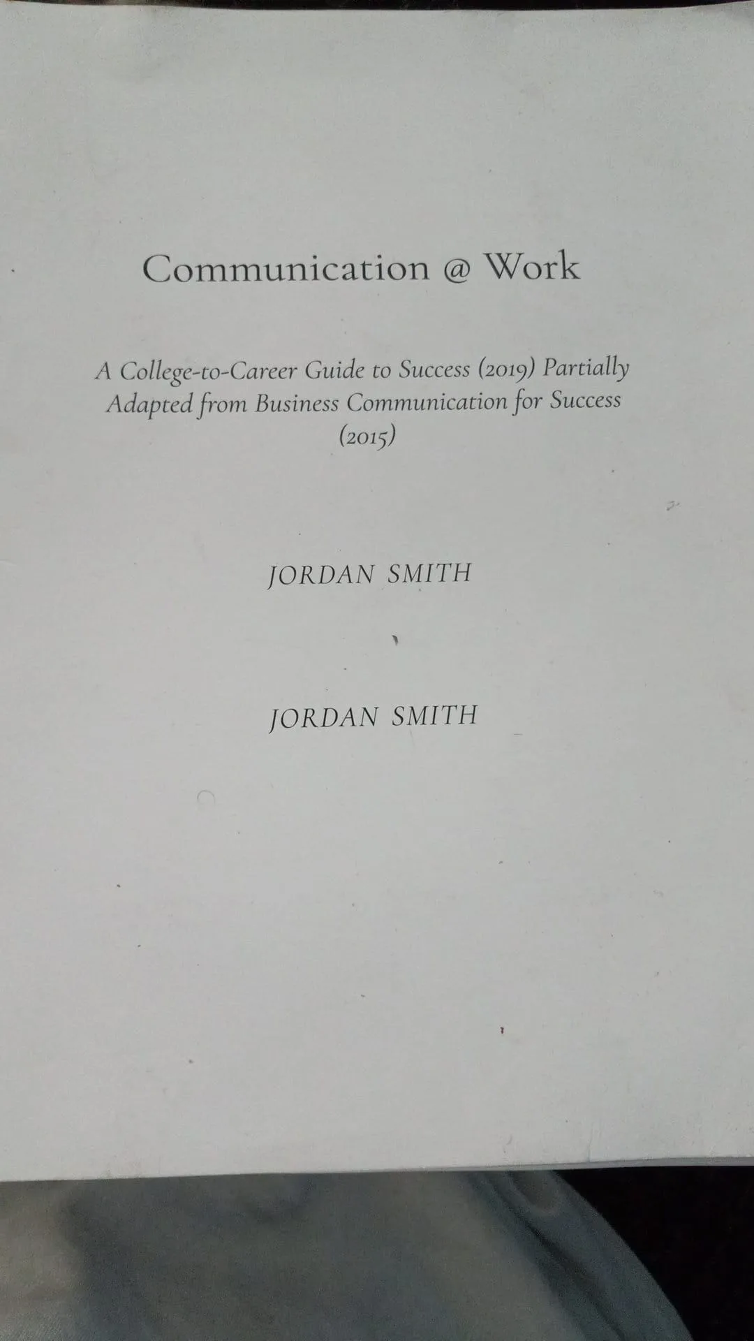 Communication @ Work (USED) TEXT BOOK