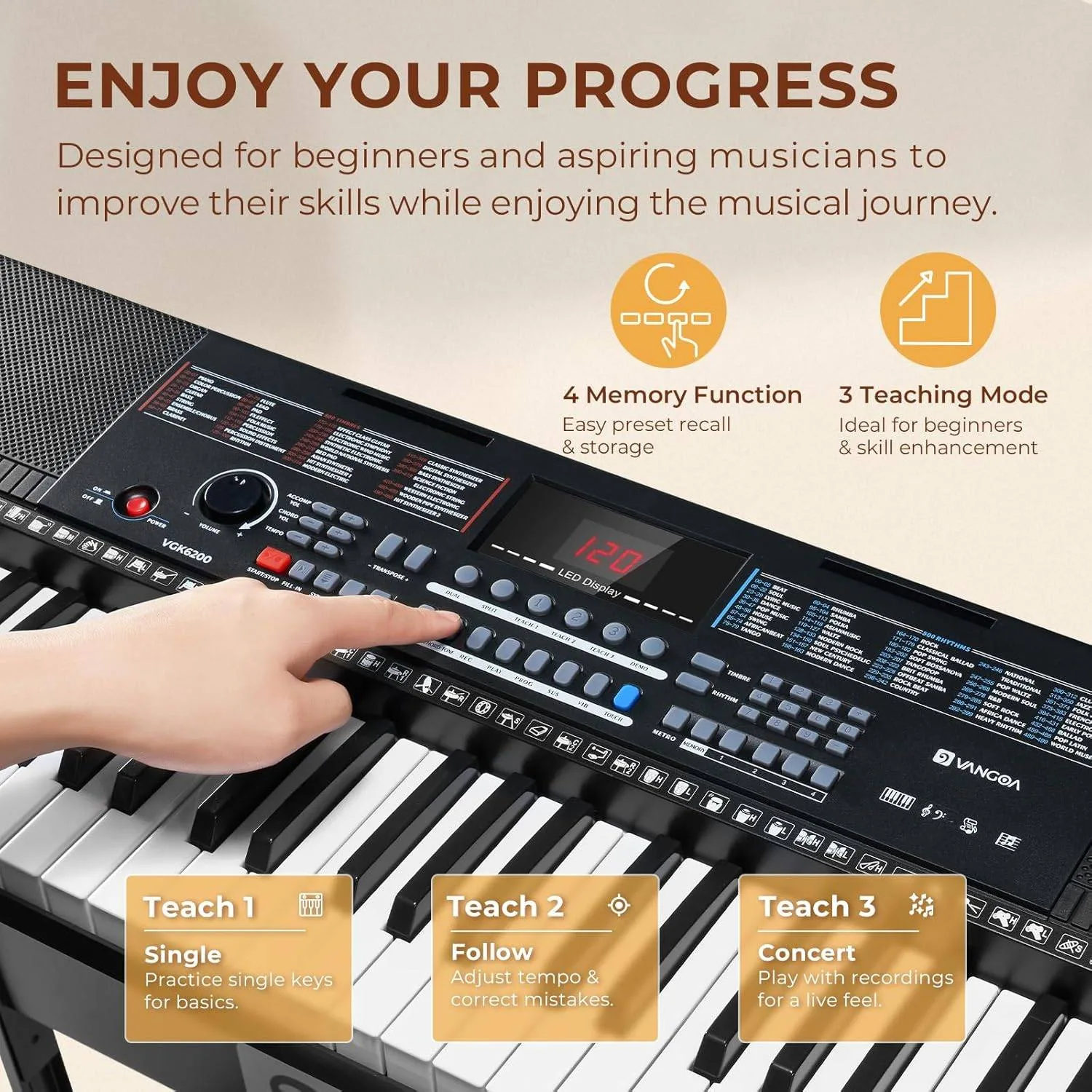 61 Keys Keyboard Piano image indicator(7)