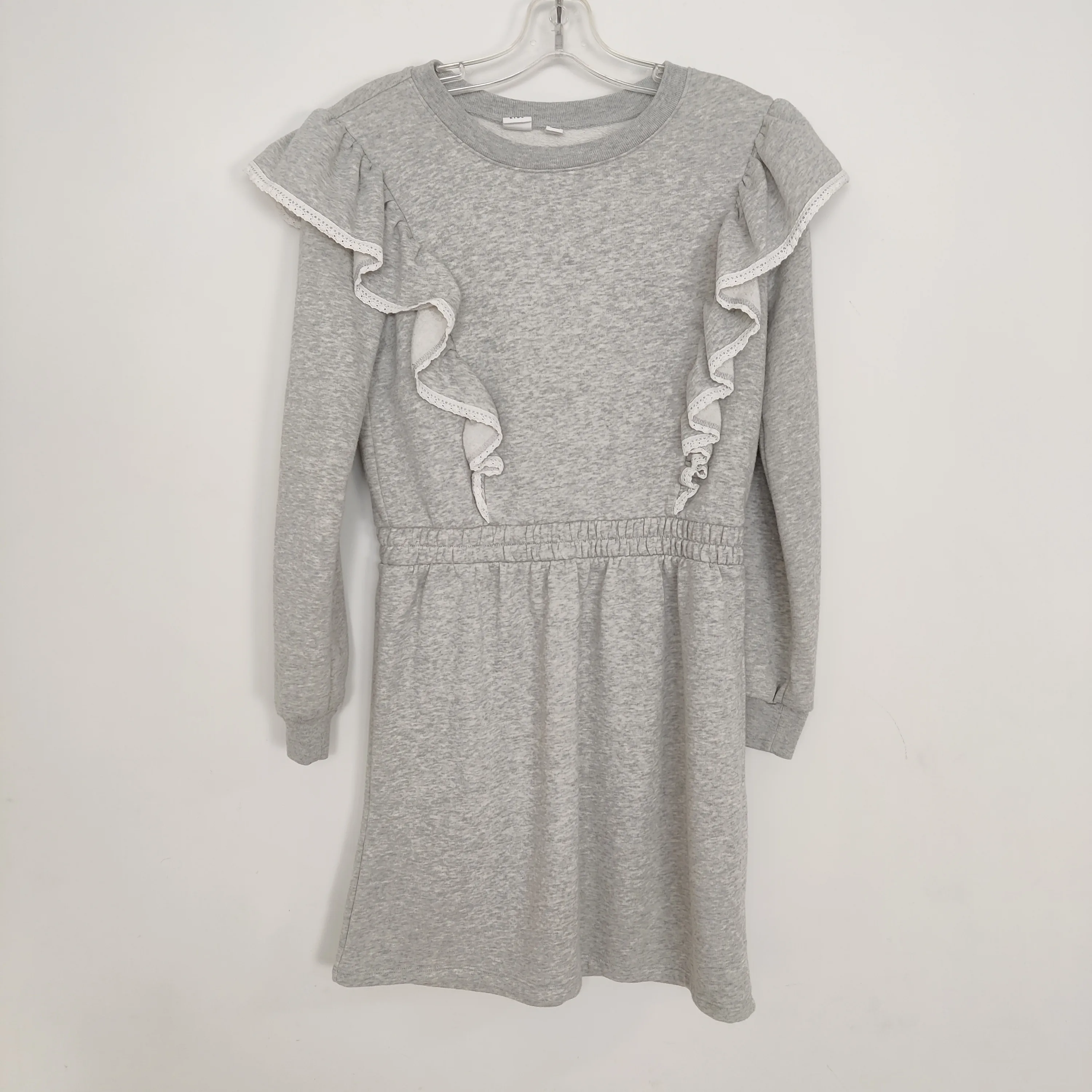 Gap Girl's Thick Dress in Grey Size XXL Flutter Cotton thumbnail
