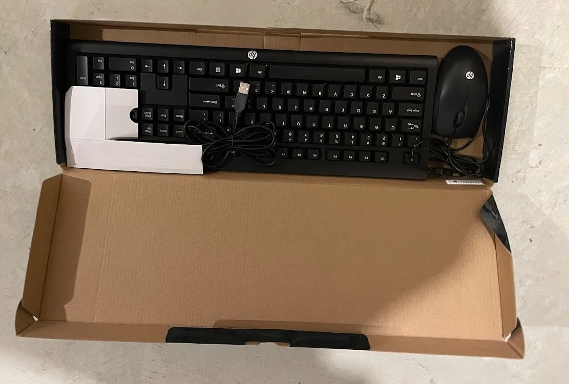 (3 sets) Wired Keyboard & Mouse Set – $5 each or $10 for three
