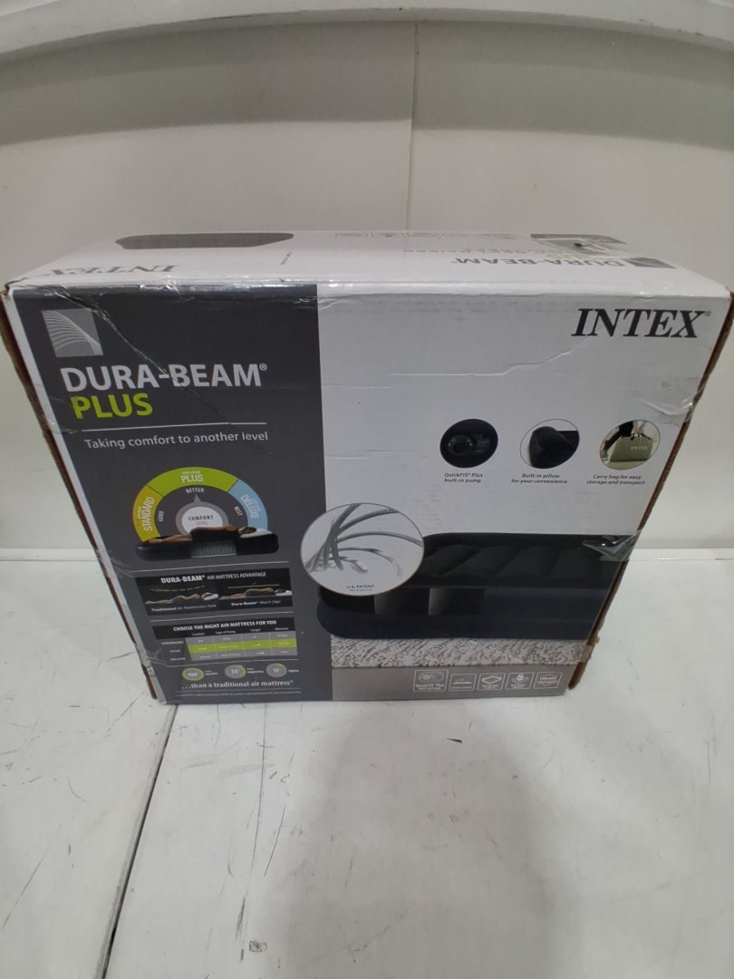 Intex Dura‑Beam Plus Queen Air Mattress w/ Built in Pump