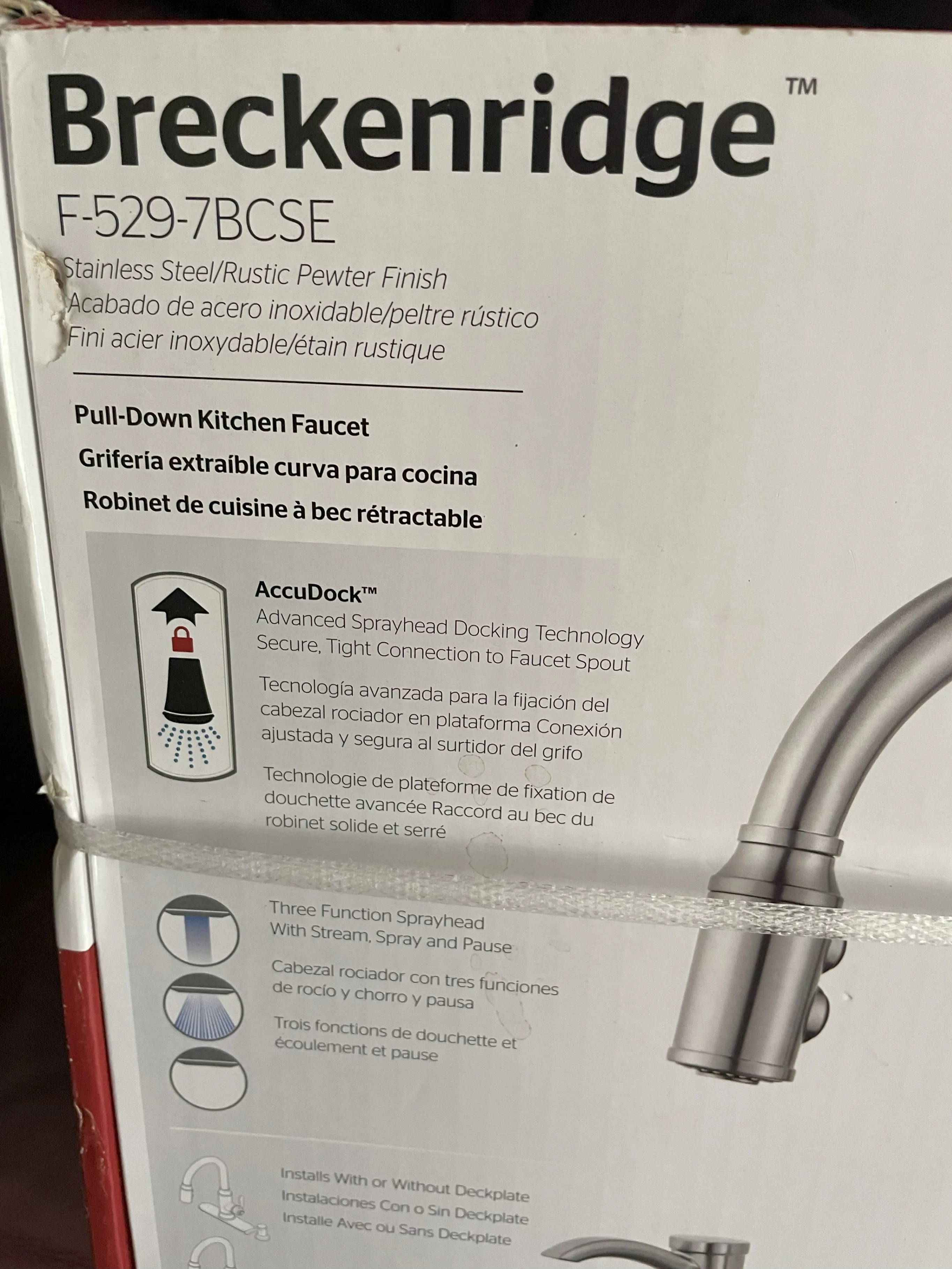 Pfister Breckenridge Stainless Kitchen Faucet - New in box image indicator(2)