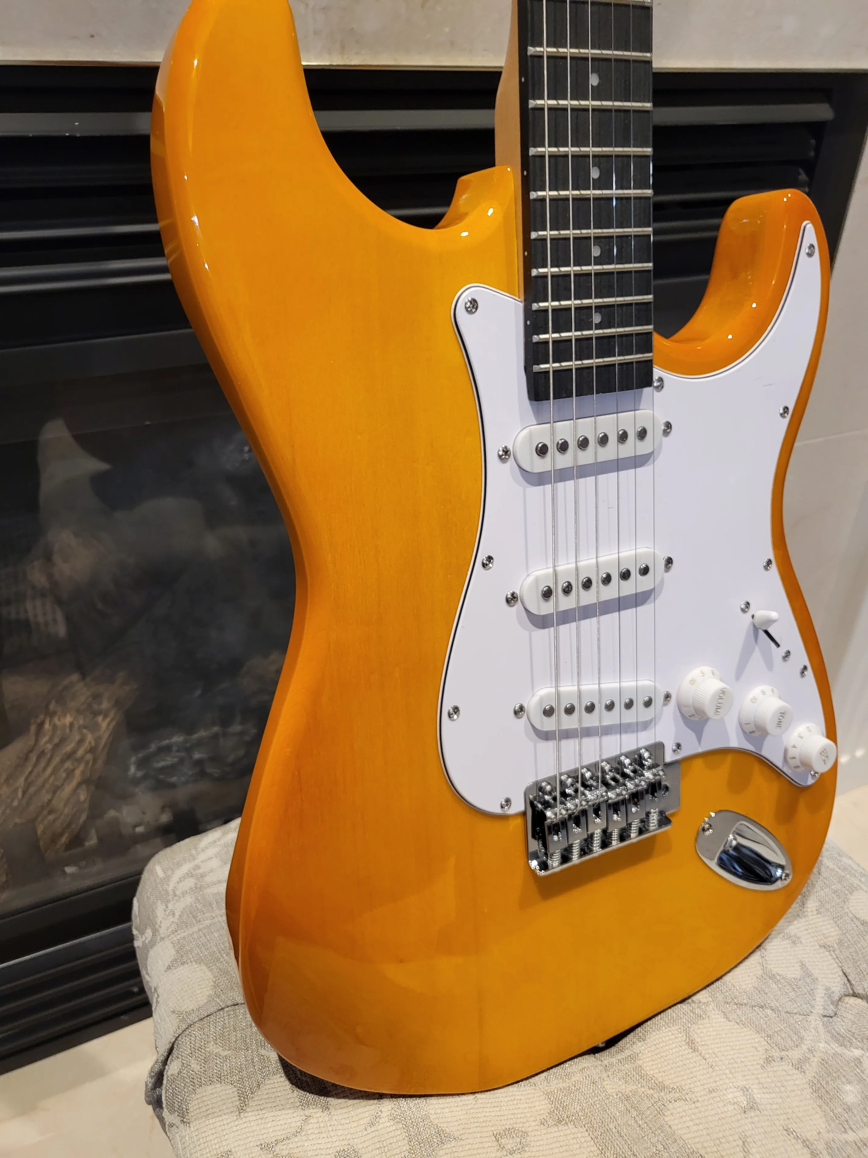 Orange Electric Guitar Solid Body Beginner for Adults/Students image indicator(3)