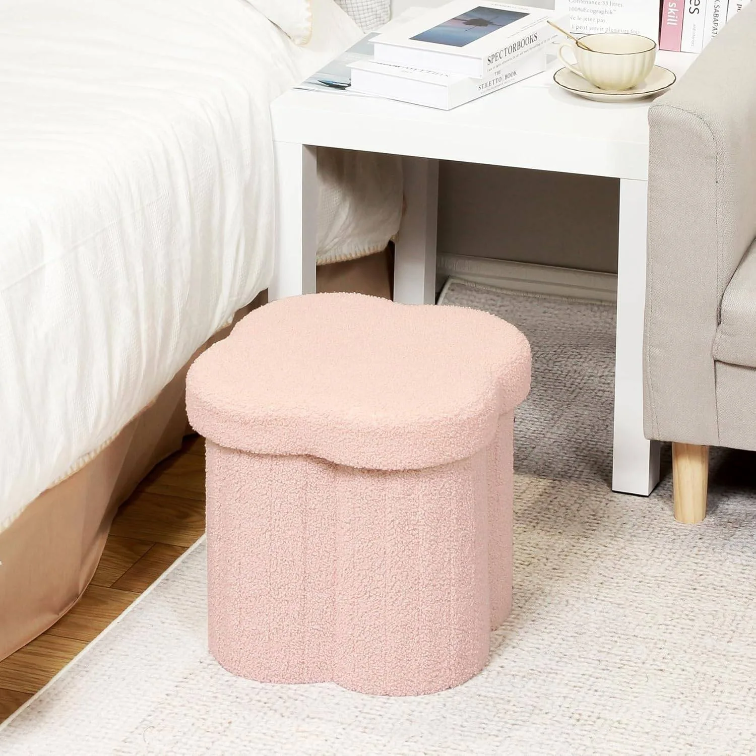 Storage Ottoman Cube, Ottoman w/Storage Teddy Cute Ottomans image indicator(3)
