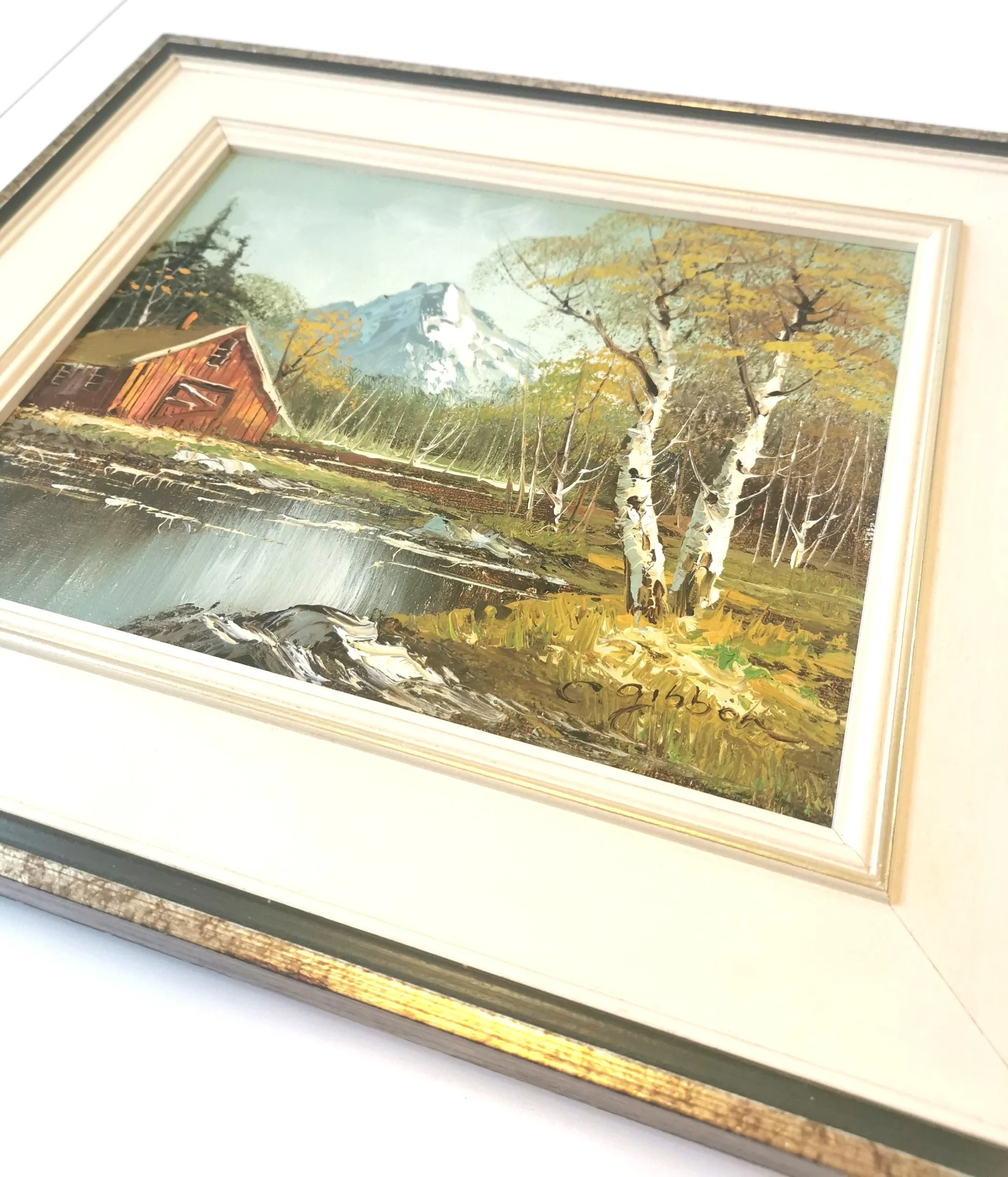 Vintage Outdoor Nature Scene Oil Painting by C. Gibbon image indicator(3)