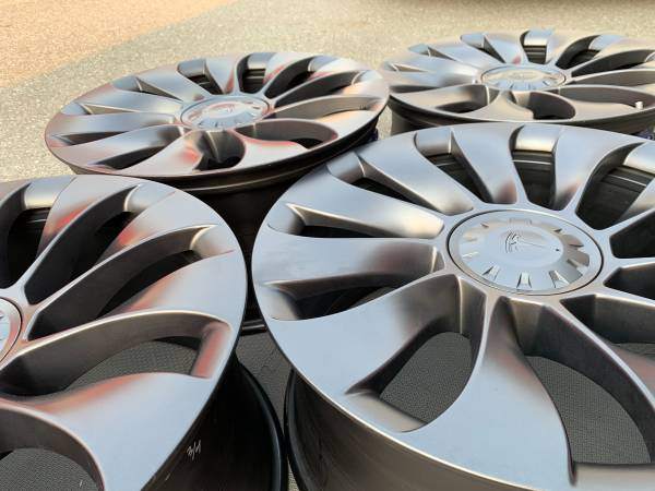Set of UBERTURBINE 21" TESLA Model Y Performance wheels - photo 5
