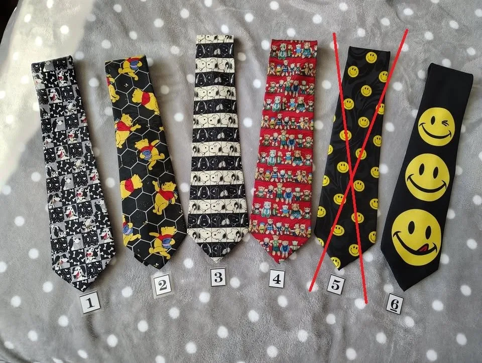 RARELY USED Men's Cartoon Neckties - 5 Available thumbnail