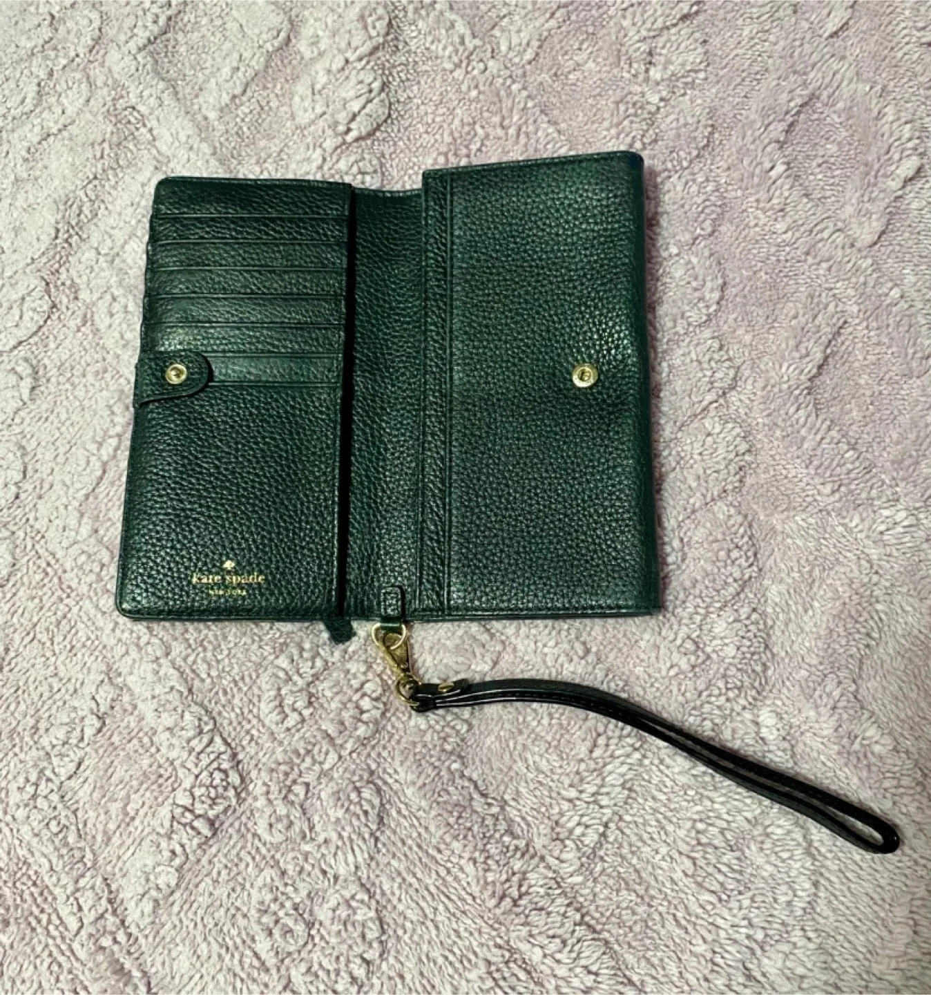 Kate Spade Cobble Hill Rae black, leather wristlet wallet image indicator(2)